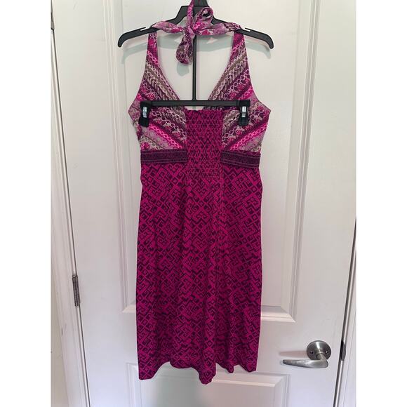 Athleta Women's sz 0 Javari Pink Dress Halter Outdoors Hiking Tennis Active - Picture 2 of 8